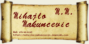 Mihajlo Makunčević vizit kartica